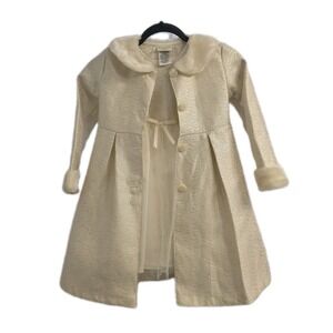 NEW Blueberi Boulevard Girls Long Sleeve Christmas Shimmer Dress & Coat Size 6